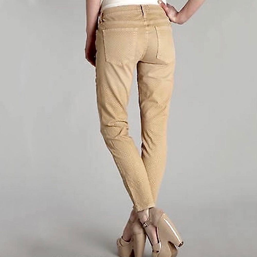 Current Elliott Haystack Tan Polka Dot Jeans - image 2